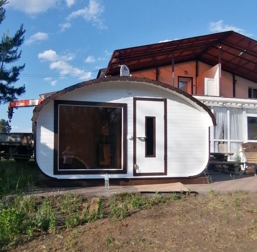Квадро-овальная баня, 4м, в Спас-Клепиках
